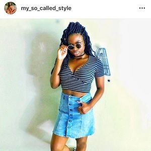 Button up Denim Skirt